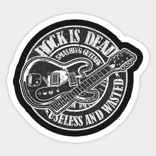 Rock is dead Sticker by OutfittersAve